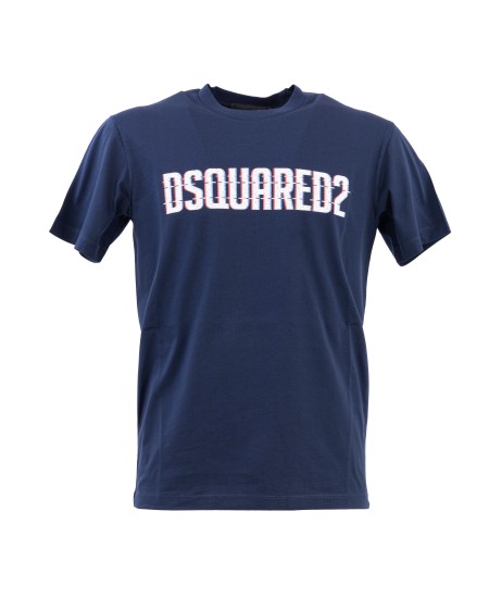 Shop DSQUARED2  T-shirt: Dsquared2 cotton t-shirt.
Crewneck.
Short sleeves
regular fit.
"DSQUARED2" lettering print.
Composition: 100% Cotton.
Made in Romania.. GD1158 S23009-478